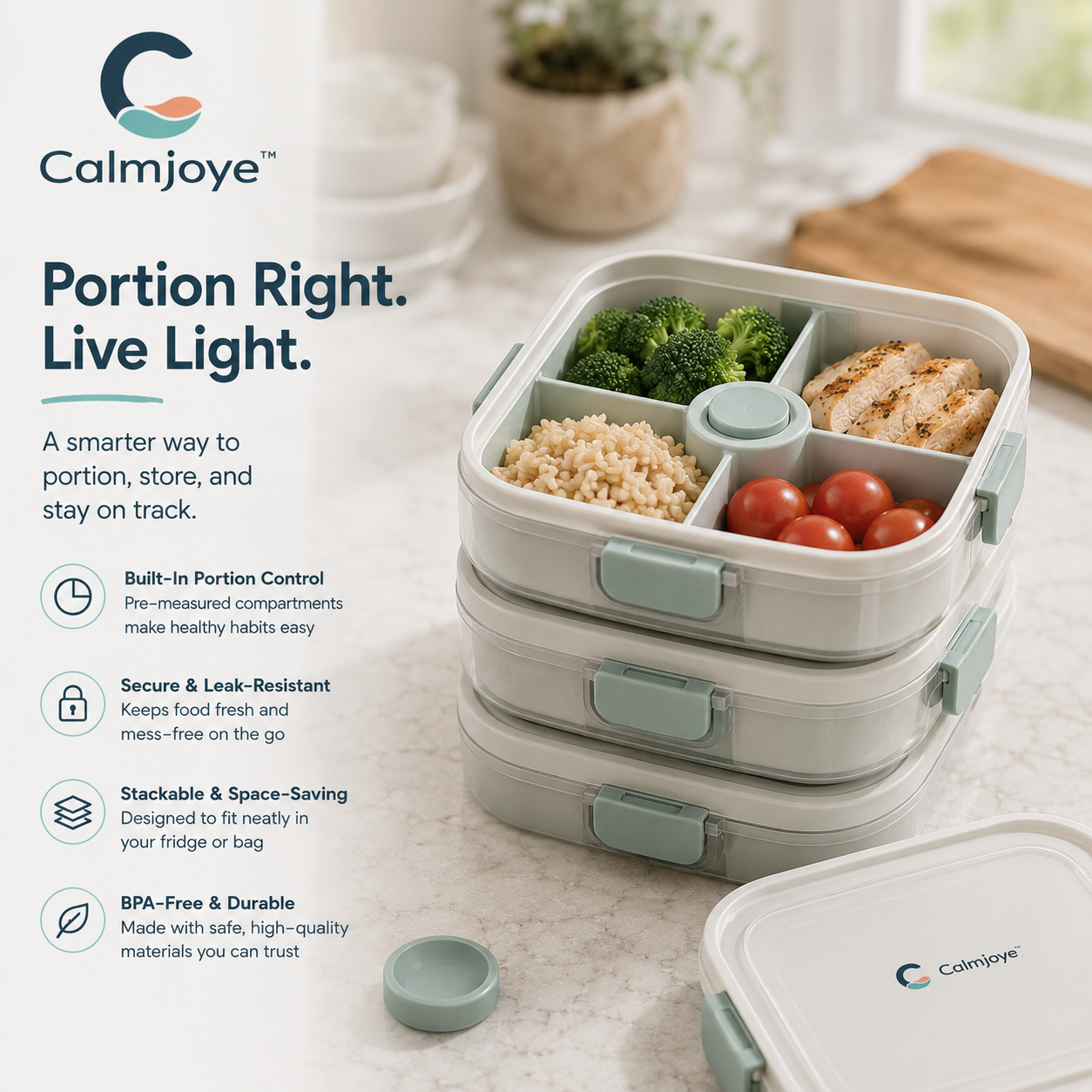 Calmjoye™ NutriPortion Smart Meal Box