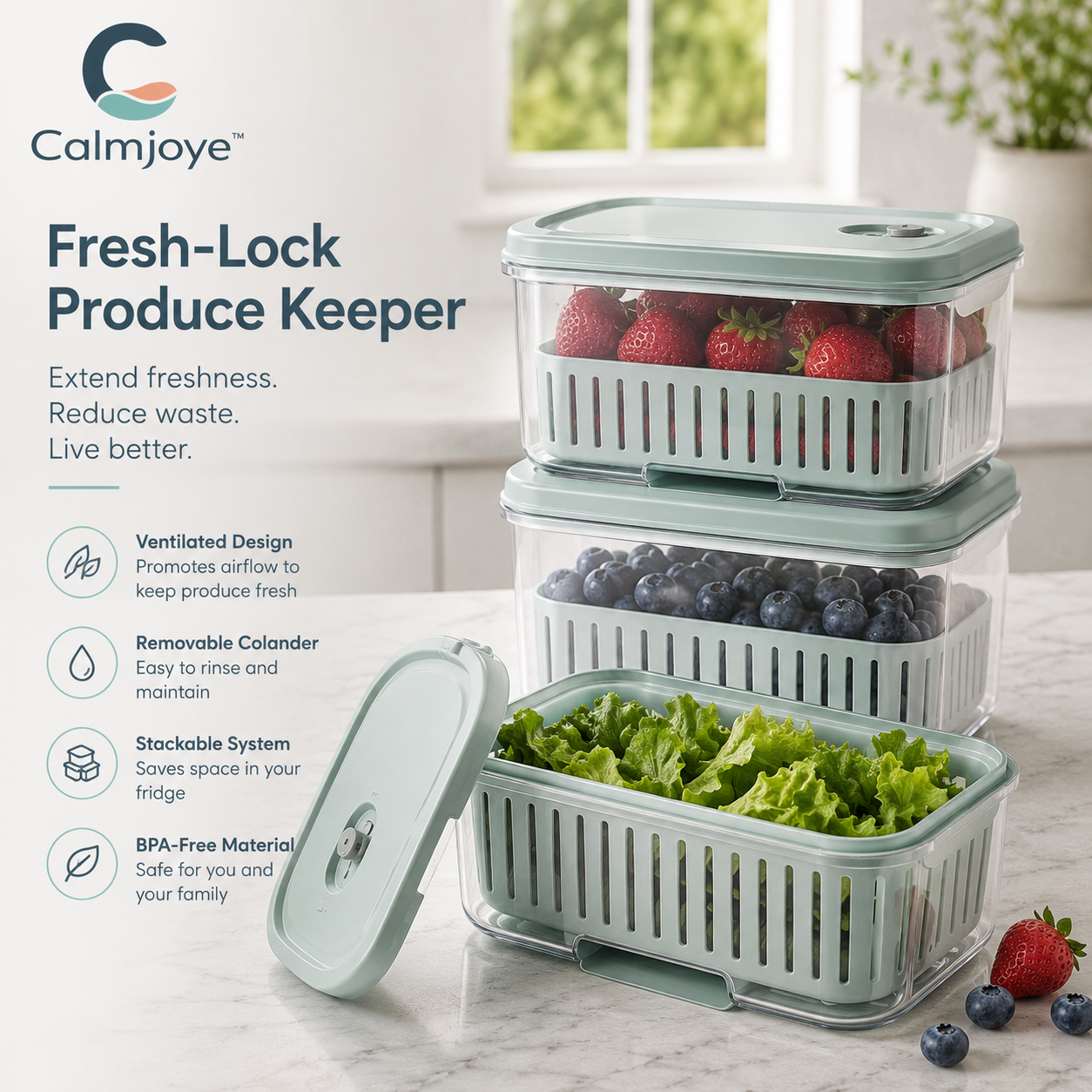 Calmjoye™ FreshVent Duo Storage System