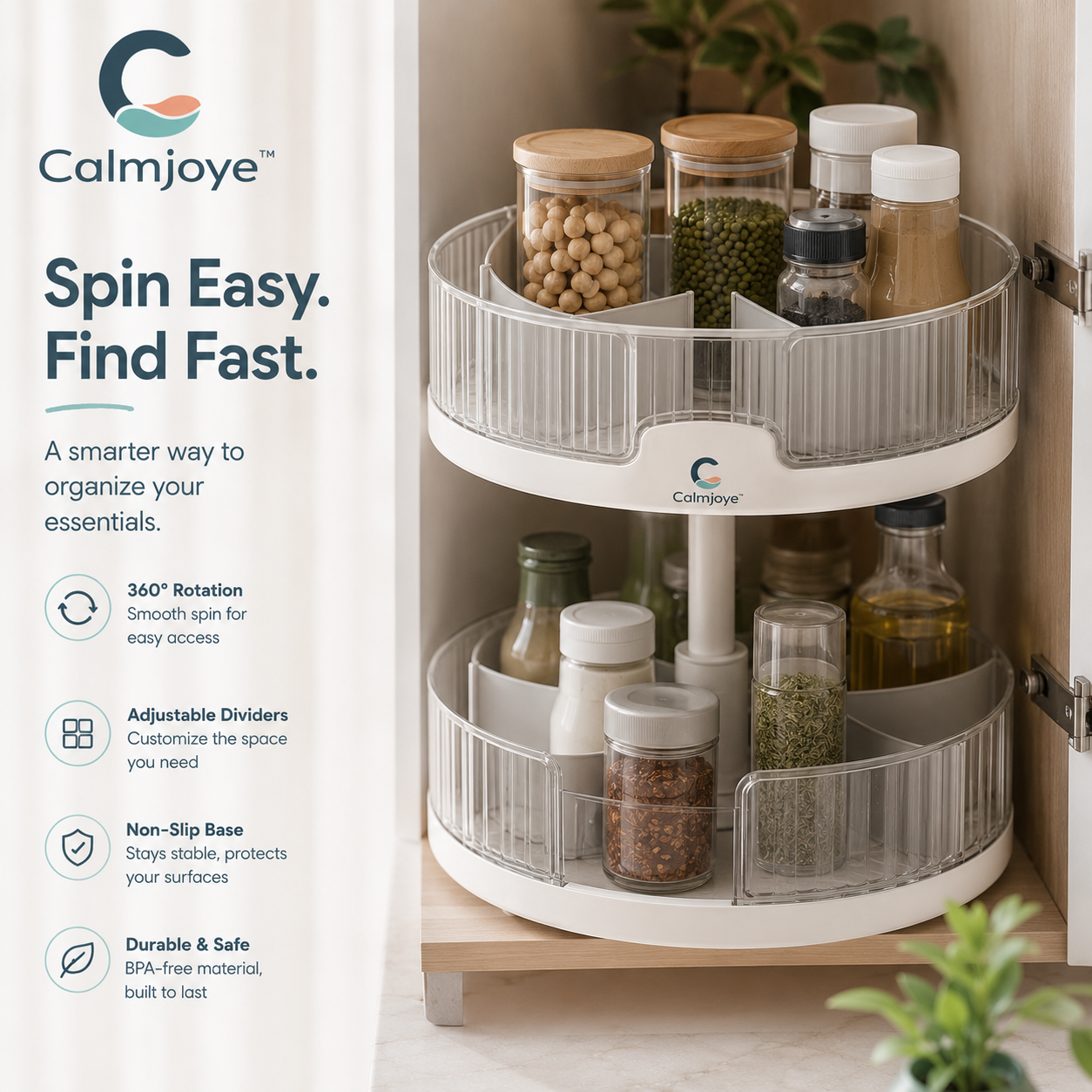 Calmjoye™ SpinTier 360 Organizer